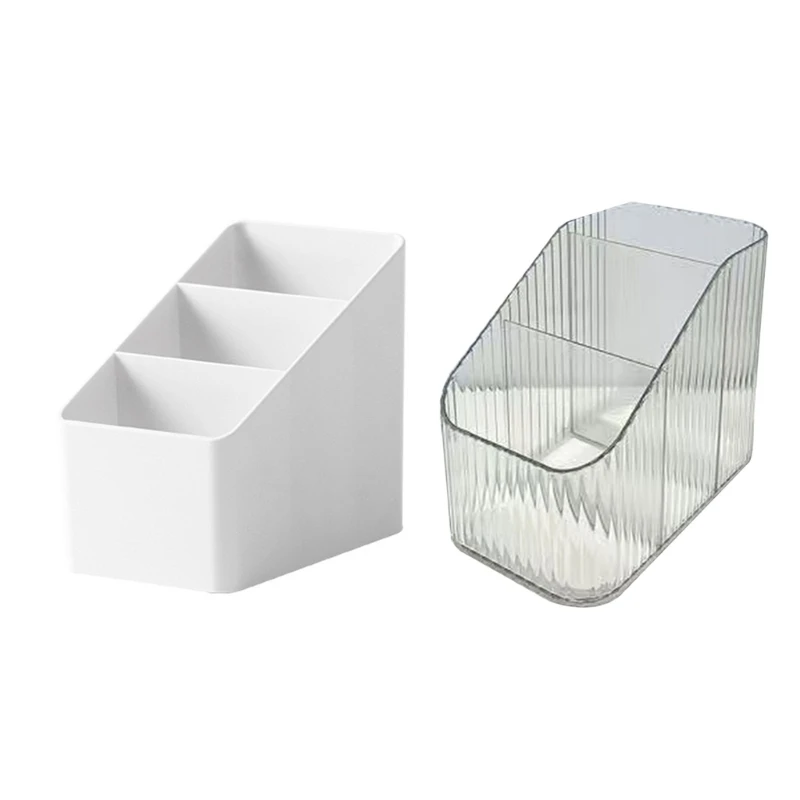 

H37F Desk Pen Organizers with 3 Segments Pencil Cup Desk Pen Organizers Art Supply Organizers Makeup Brush Storage Box