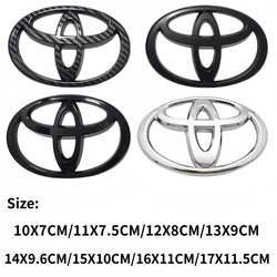 Logo dell'auto 3D per la serie Toyota Testa anteriore Griglia Cofano Cofano Emblema Coda posteriore Paraurti Tronco Distintivo Corolla Camry RAV4 Hilux Yaris