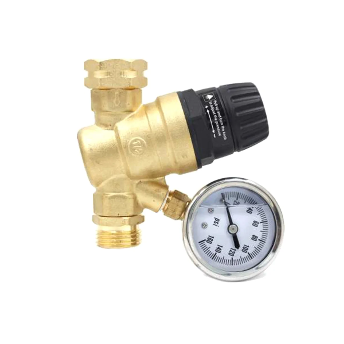 Adjustable Water Pressure Regulator RV Brass Water Pressure Reducer Water Pressure Regulation Supplies for RV