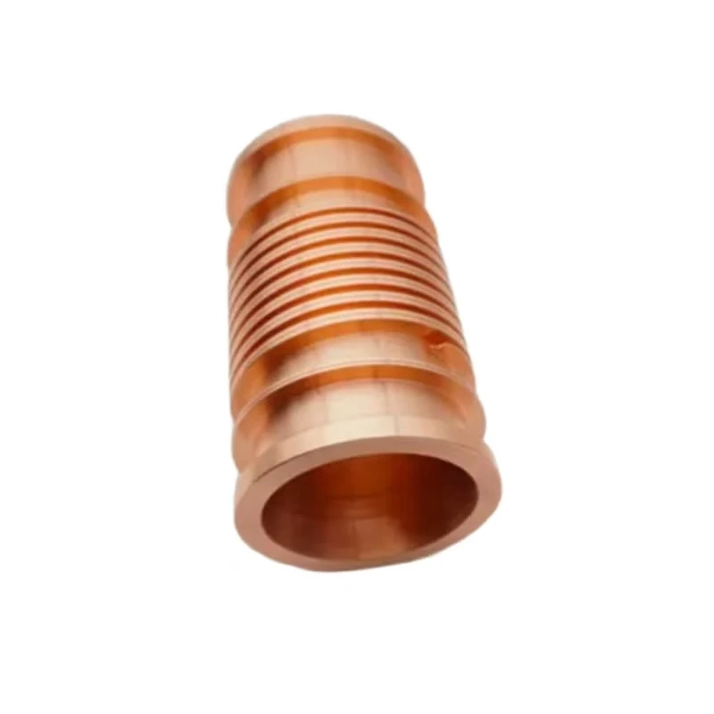 CNC machining high-efficiency thermal conduction and connection copper corrugated pipe fittings Fluid connection parts