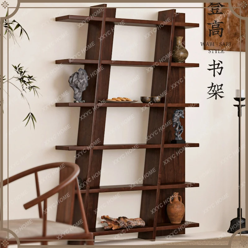 

X-S Wind Medieval Bookshelf Floor Shelf Modern Living Room Storage Shelf Bookcase HG