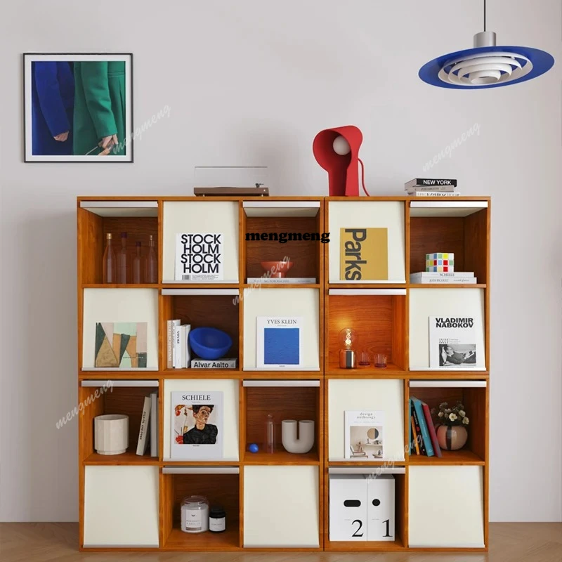 

Modern Minimalist Bauhaus Bookcase Combination Cabinet Simple Magazine Cabinet Bedroom Storage Cabinet for Apartments