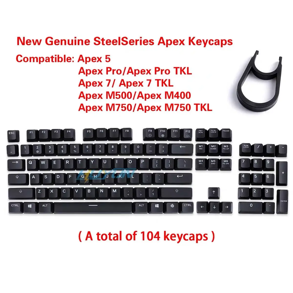 

Для Cyrus Apex7 оригинальный колпачок 104, совместимый с Apex5/Apex Pro/Apex Pro TKL/Ape и другие механические клавиатуры