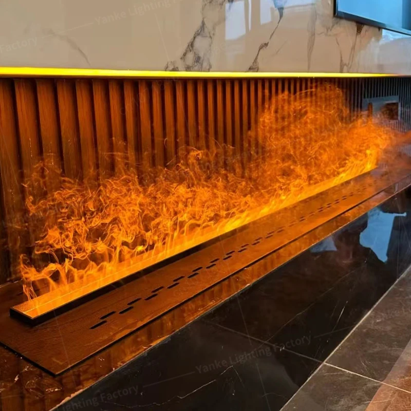 3D Steam Electric Fireplace Water Vapor Electric Fireplace LED Flame Humidifier for Bedroom Living Room TV Decor
