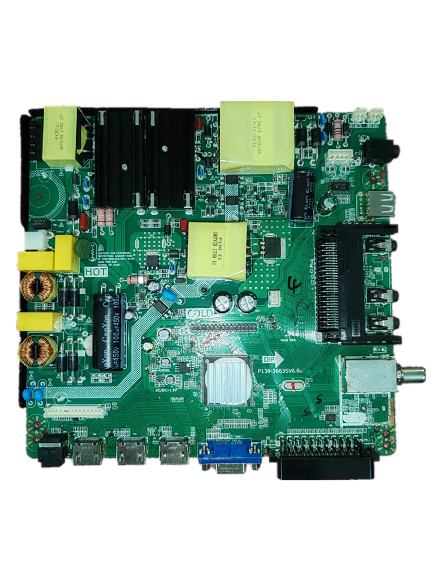 تم اختبار اللوحة الأم للتلفزيون P130-3663SV6.0 ثلاثة في واحد بشكل جيد BH-17303 لـ 120V--134V 600ma 110v #4
