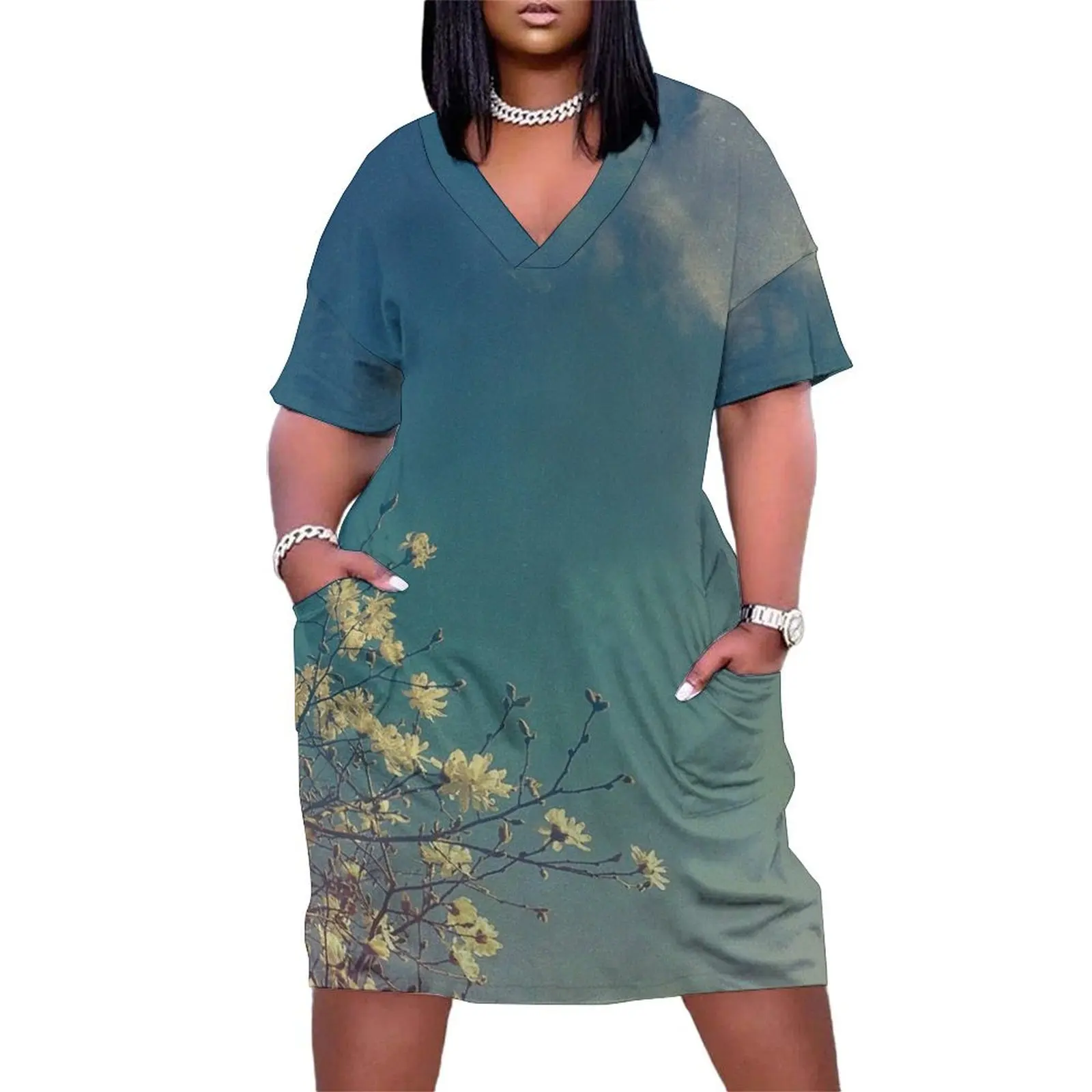 

Head in the Clouds Loose Pocket Dress Dresses clothes for woman