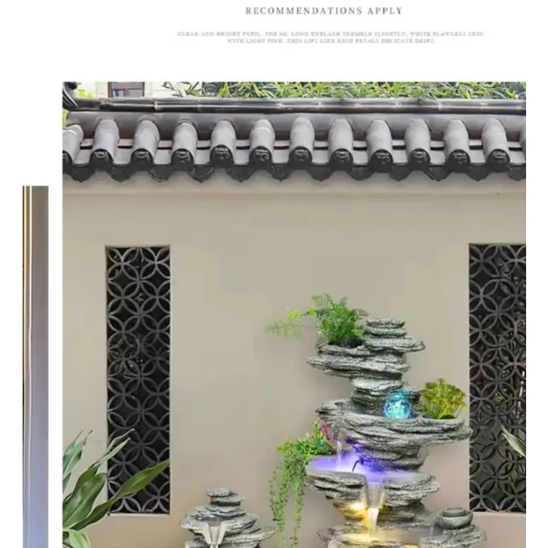X8  courtyard alpine fountain room outdoor balcony circulating water fish pond landscaping
