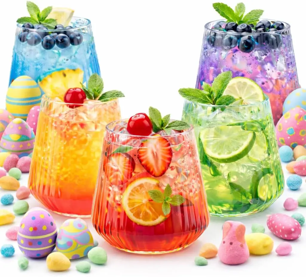 

40 count 12 Ounce Ribbed Cups Origami Unbreakable StemlPlastic Wine Champagne Whiskey Glasses Elegant