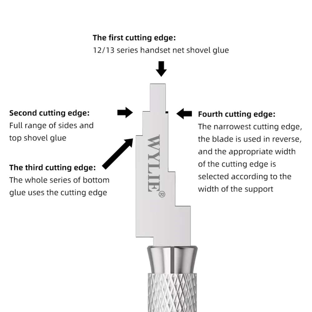 MaAnt M098 شاشة LCD الحد سكين مزيل الصمغ مع تفكيك شفرة سريعة لمجموعة أدوات إصلاح شاشة حافة الهاتف المحمول