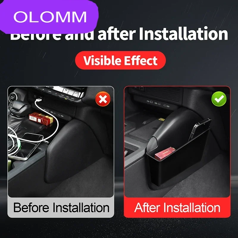 Central Control Side Storage Box Black Interior Accessories For Toyota Land Cruiser Prado 250 LC250 j250 1958 Series 2025 2024