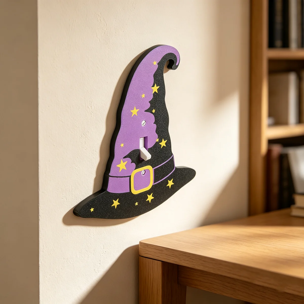 Halloween Witch Hat Electrical Outlet Cover, Plastic Decorative Wall Socket Plate for Bedroom Living Room Decor