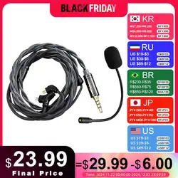 Kinera Celest RUYI Earphone Cable With Detachable Boom Microphone IEM Audio Pickup Gaming Esports Livestreaming Mic Headset