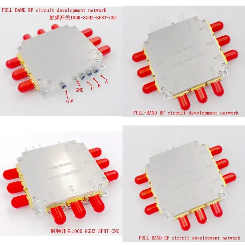 for SP8T RF Electronic Switch LF-8GHz 3G Wide Bandwidth High Isolation Low Insertion Loss with Housing Teflon