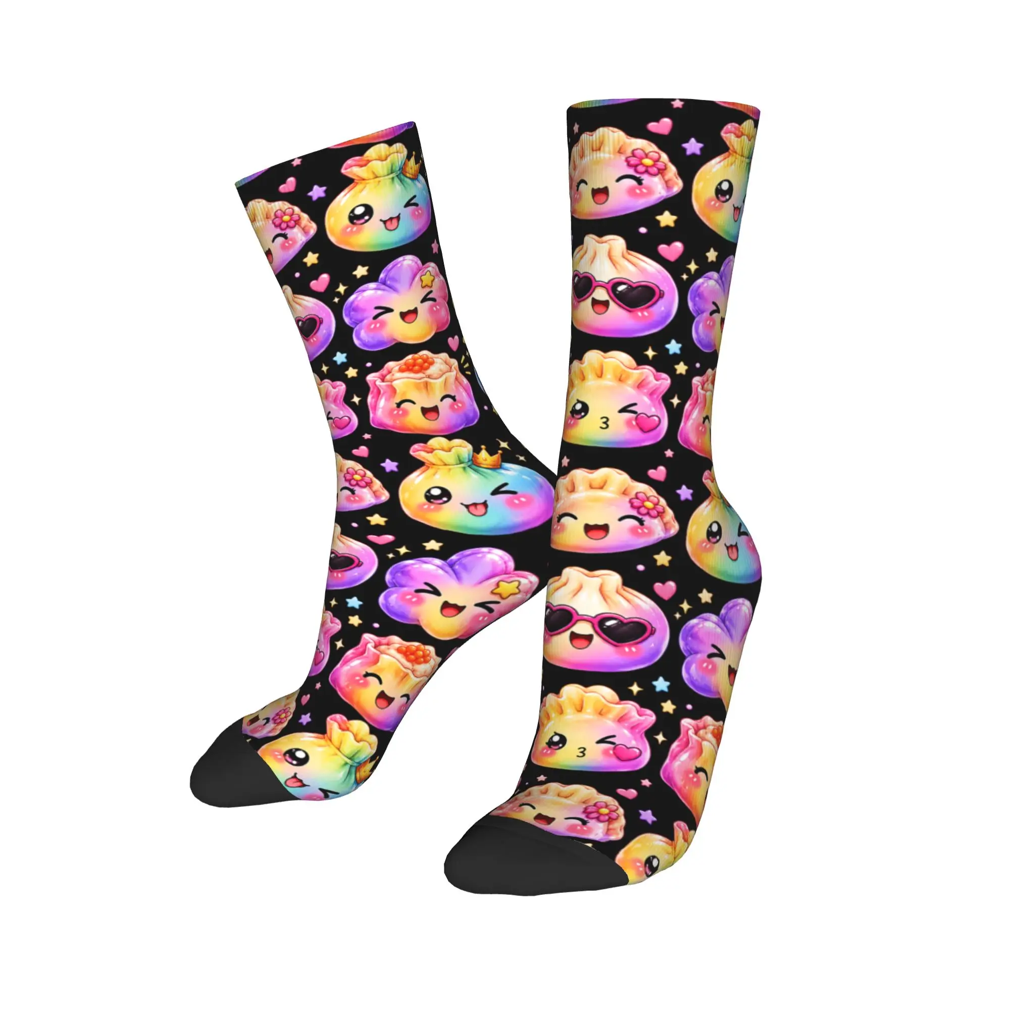New Male Men Socks Hip Hop Kawaii Dumpling Cute Pastel Anime Lovers Sock Polyester  Sport Women Sock Spring Summer Autumn Winter