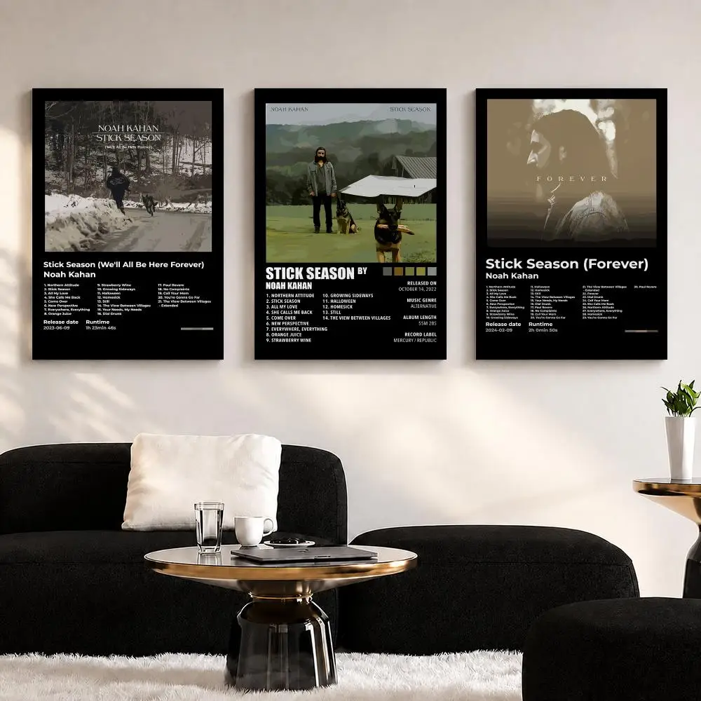 Singer Album N-Noah K-Kahan Framed Wall Painting Ready to Hang Canvas Wall Art Poster for Bedroom Living Room Home Decor Gift