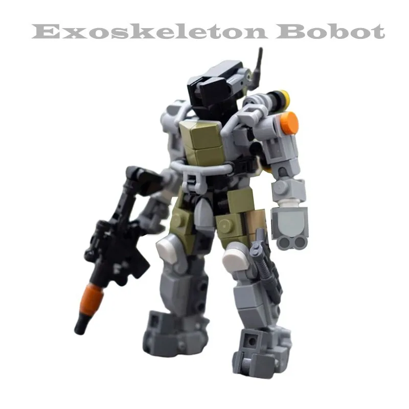 Exoskeleton Robot DIY Mech Warrior Building Blocks Action Figure Small Decoration Assembling Toys Building Blocks Boy Gift