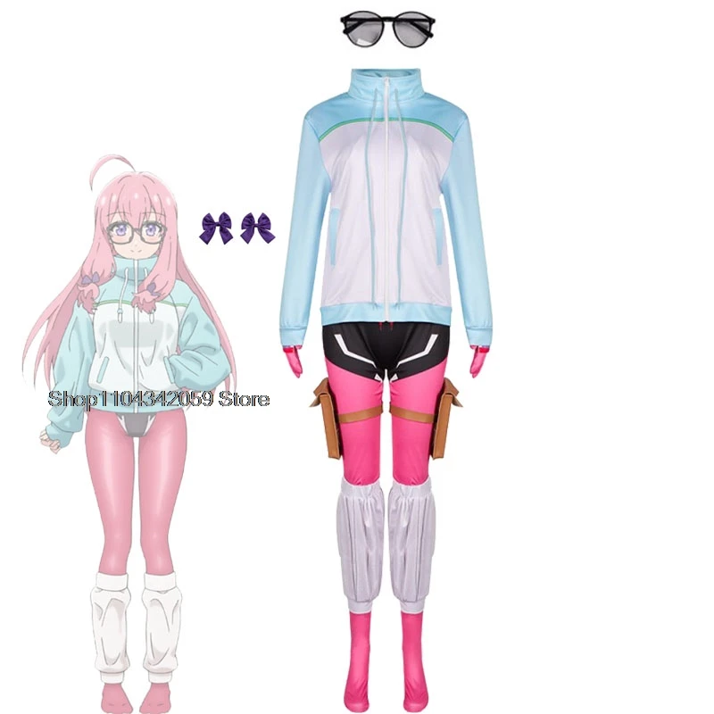 Shizuri Ideura Cosplay Costume Jumpsuit Anime I'm Living with An Otaku NEET Kunoichi Glasses Halloween Party Women  Props
