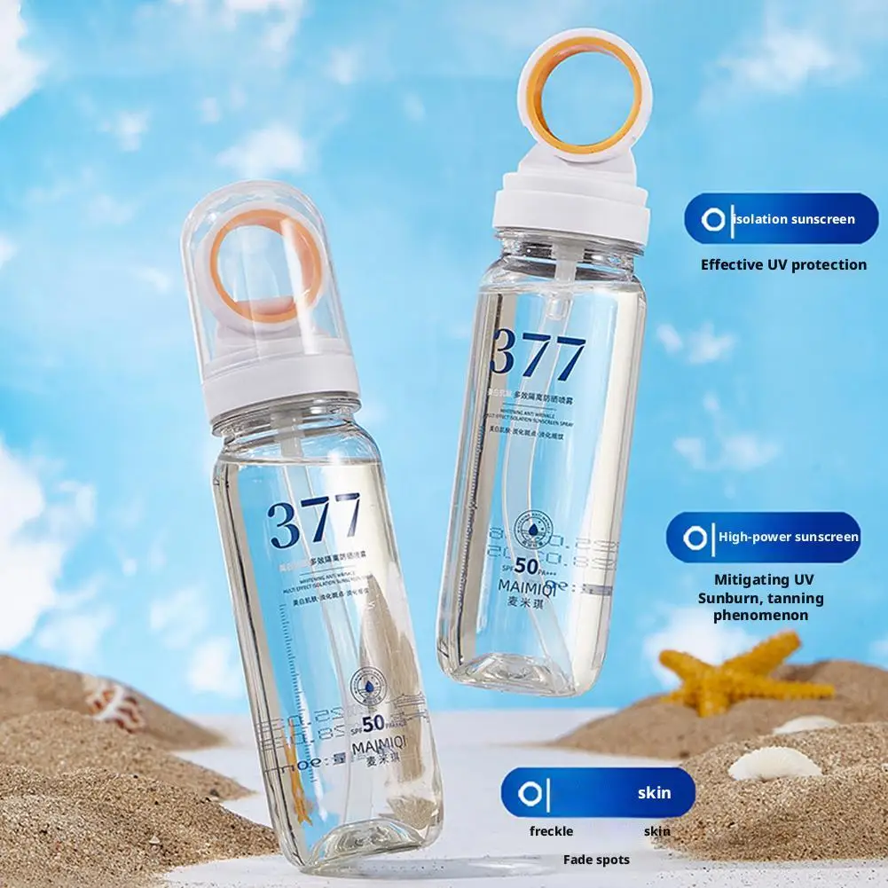 1/3/5PCS Sunscreen Spray SPF50+ Anti-aging Anti Wrinkle Moisturizing Whitening Sunscreen Spray Facial Body Neck Skin Care Spray