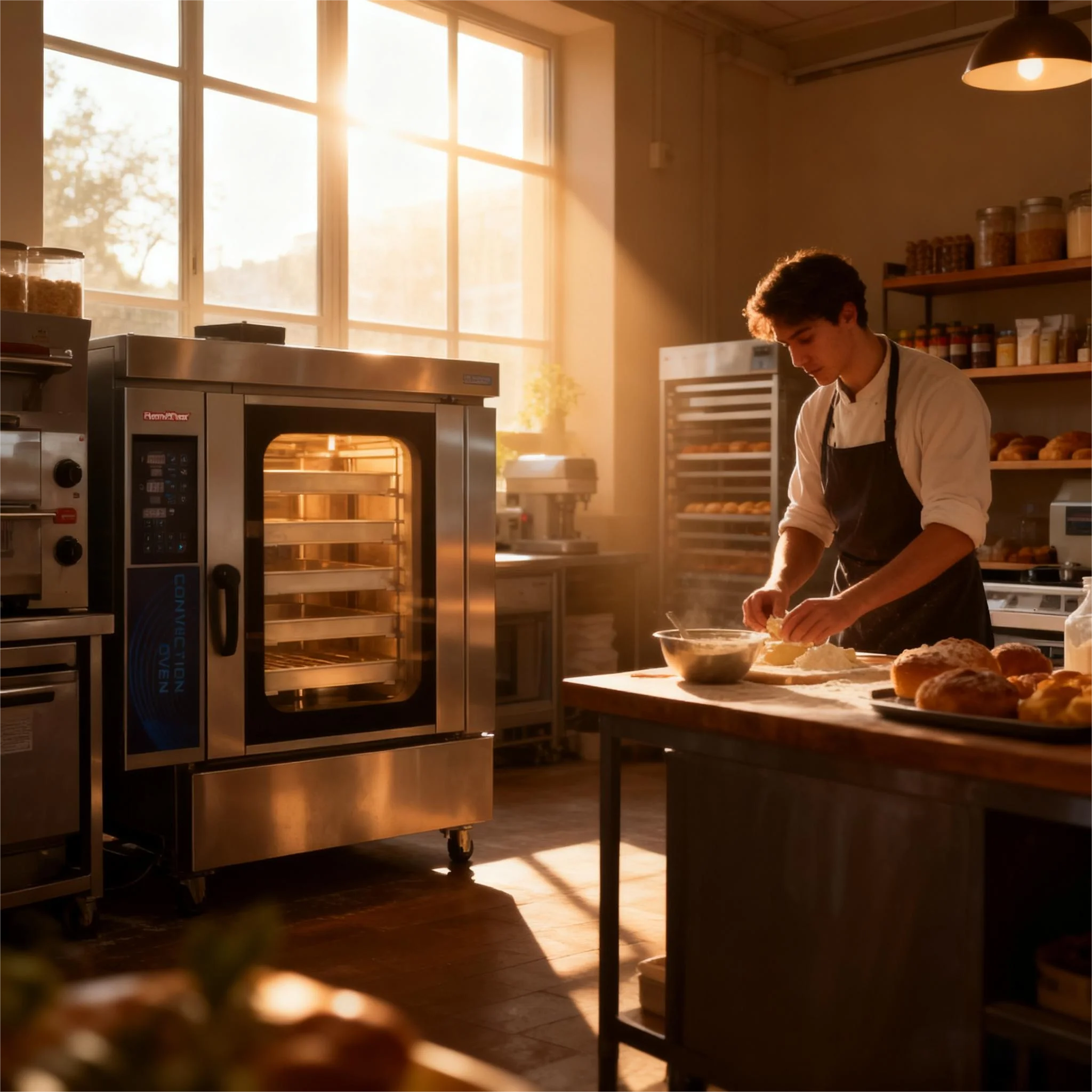 High Efficiency Electric Oven Kitchen Commercial Rotary Hot-air Convection Baking Oven Pizza Oven Rotating for Bakery