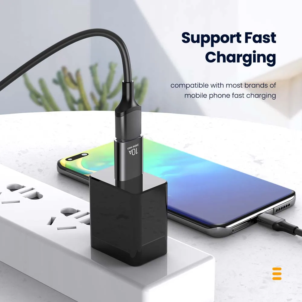 10A Adapter USB 3.0 na typ C OTG typu C męski na USB żeński Konwerter do laptopa Xiaomi Samsung USBC Szybkie ładowanie Adaptador