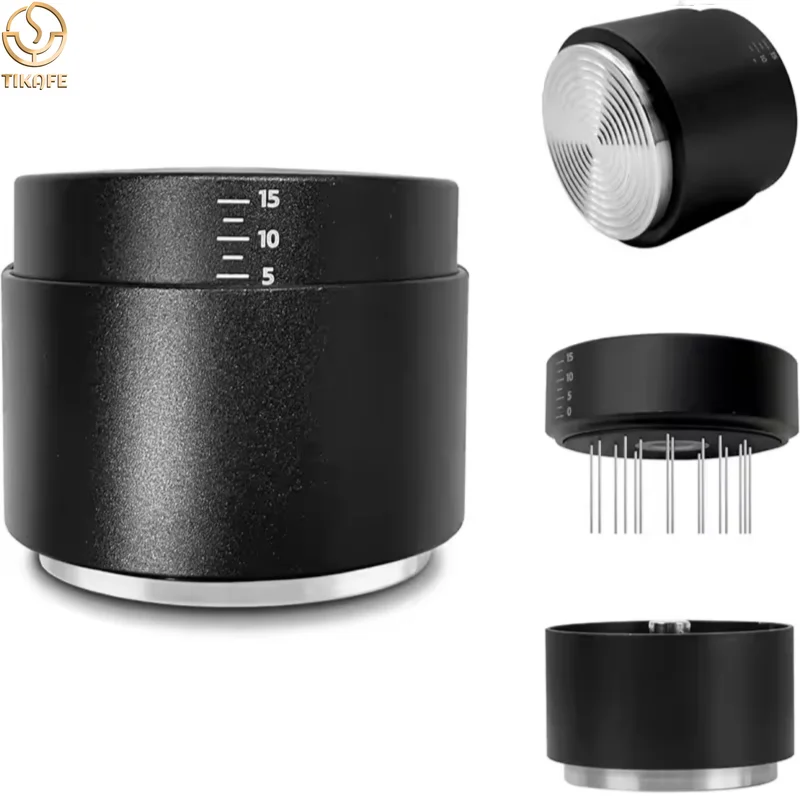 Professional 2-in-1 Coffee Tamper & Espresso WDT Tool Set, Fits 51/53/58mm, Craft the Ultimate Espresso Experience