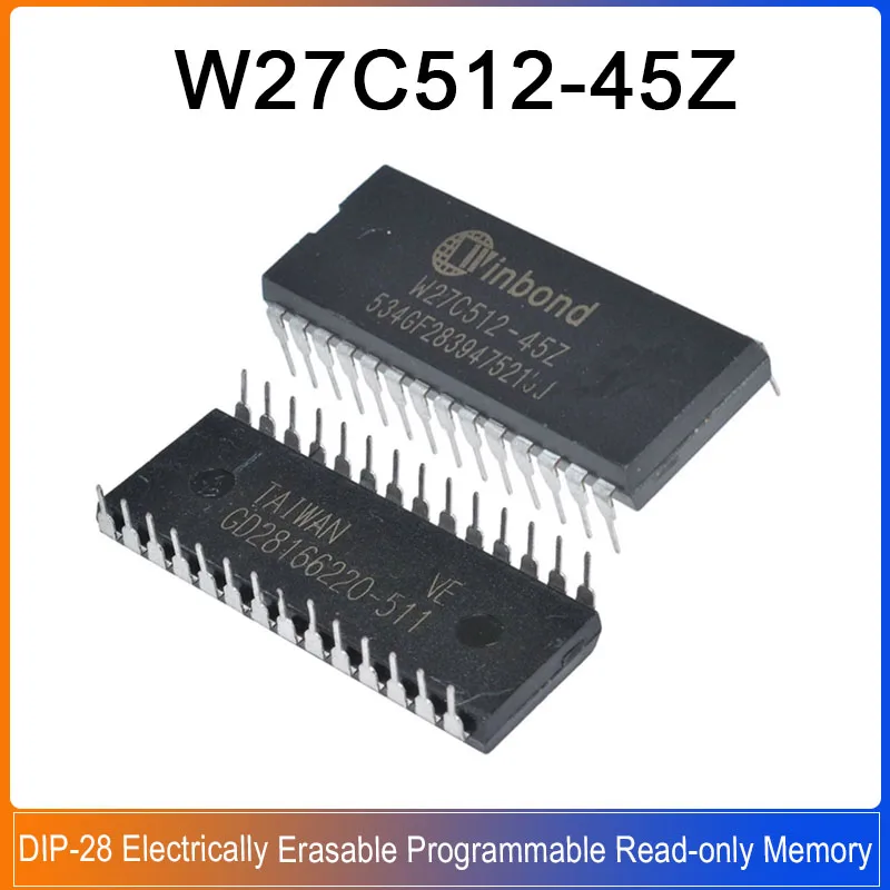 1-5PCS W27C512-45Z DIP-28 W27C512-45 W27C512 27C512 Electrically Erasable Programmable Read-only Memory Chip