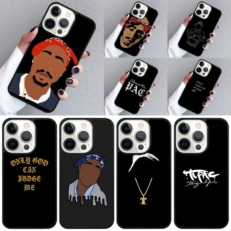 Rap Rapper 2pac Tupac Shakur Phone Case For iPhone 16 15 13 14 Pro Max 11 12 Mini Plus 2022 XR XS MAX Cover coque