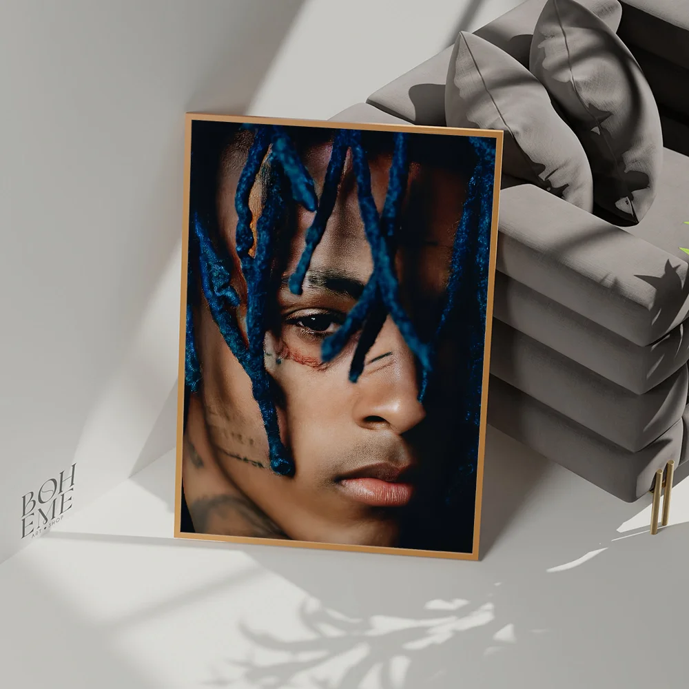 X-XXXTENTACIONES-Hot Rapper Classic Movie Posters Fancy Wall Sticker for Living Room Bar Decoration Room Wall Decor