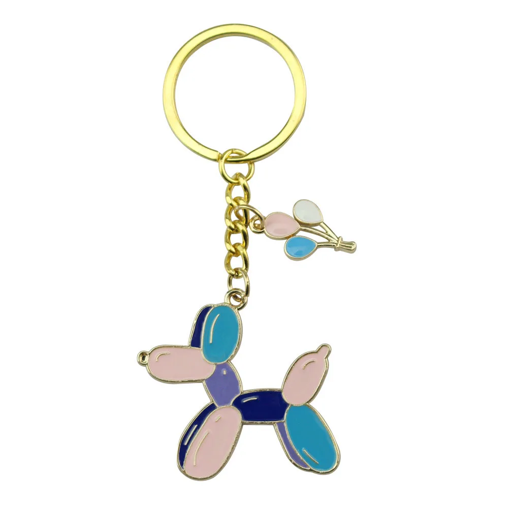 Cute balloon puppy keychain Pendant  Can be used to decorate bags a