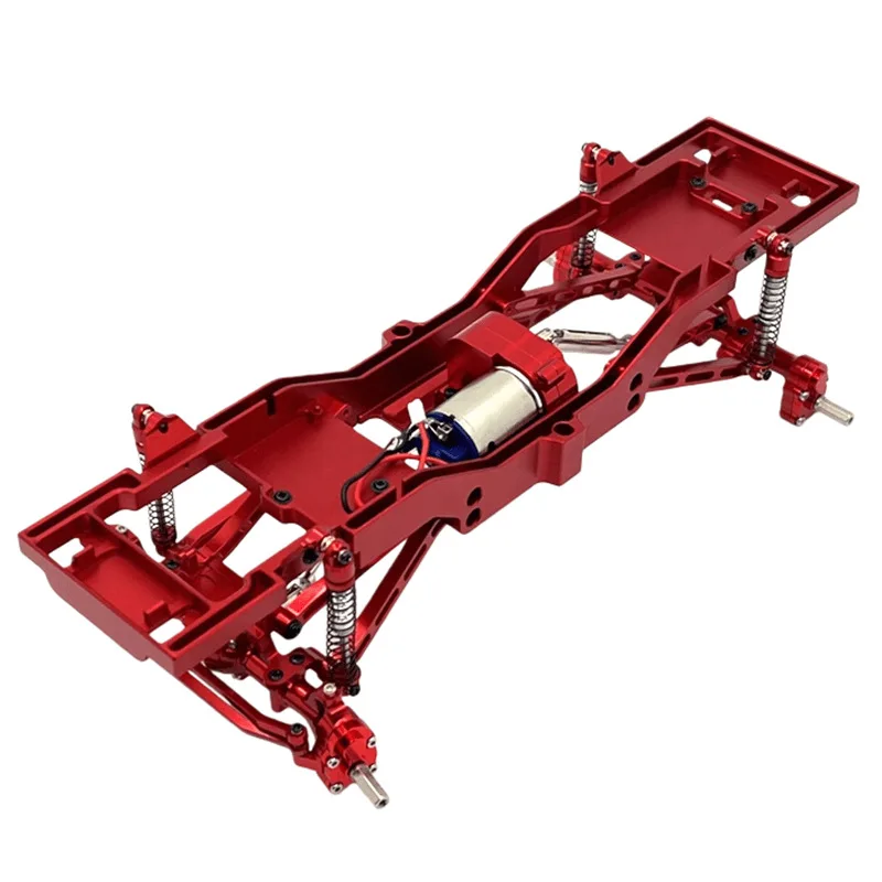 MN 1 12 RC Car Metal Upgrade Full Chassis With 370 Motor Gearbox For Tank 300 Remote Control Vehicle Replacement Parts