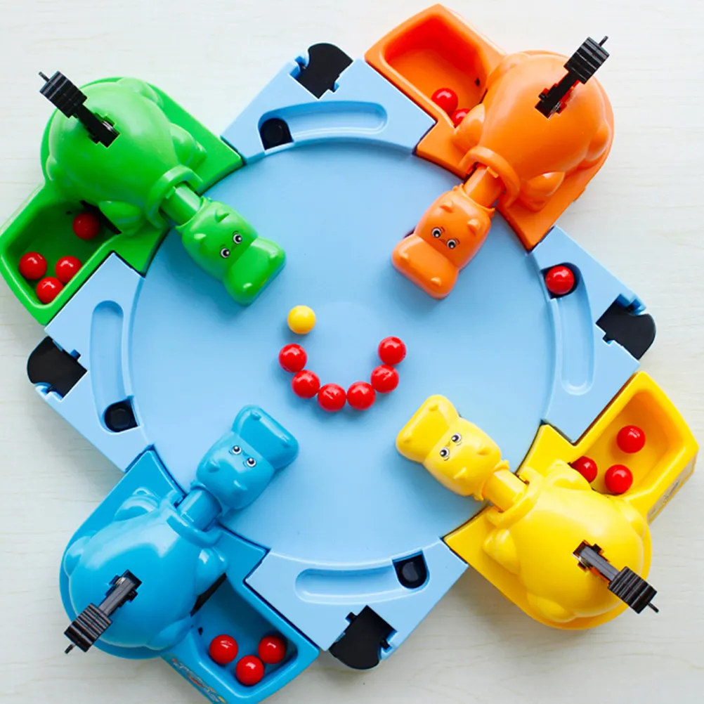 1Set Marble-Swallowing Hippo Educational Learning Game for Toddlers Preschool Kids Promotes Parent-Child Bonding Early