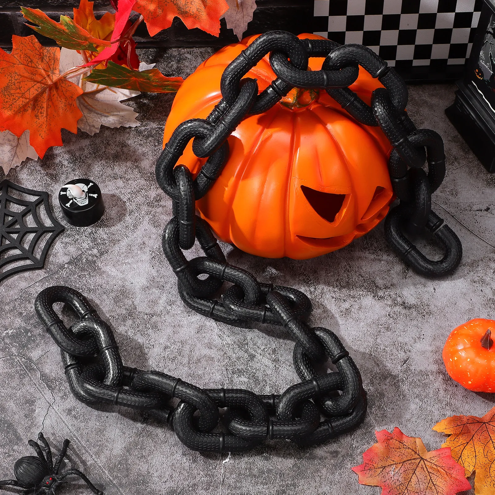

Plastic Halloween Party Fake Chain Realistic Lightweight Haunted House Decoration Halloween Costume Accessory Fake Chain