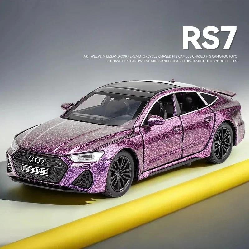

1:32 RS7 Sportback Alloy Car Model Sound Light Die Cast Metal Toy Vehicle Boy Birthday Gift Collection Miniature Diecast Alloy