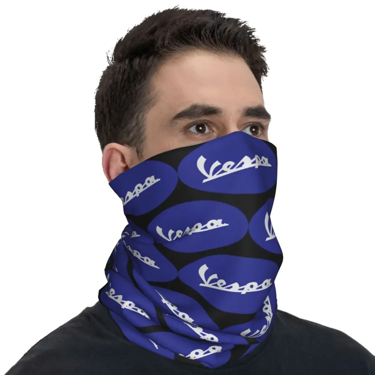 Motor Vespas LOGO Bandana Motorcycle Bicycle Mask Hunting Fishing Windproof Balaclava Graphic Soft Motorcycle Face Cover Mask