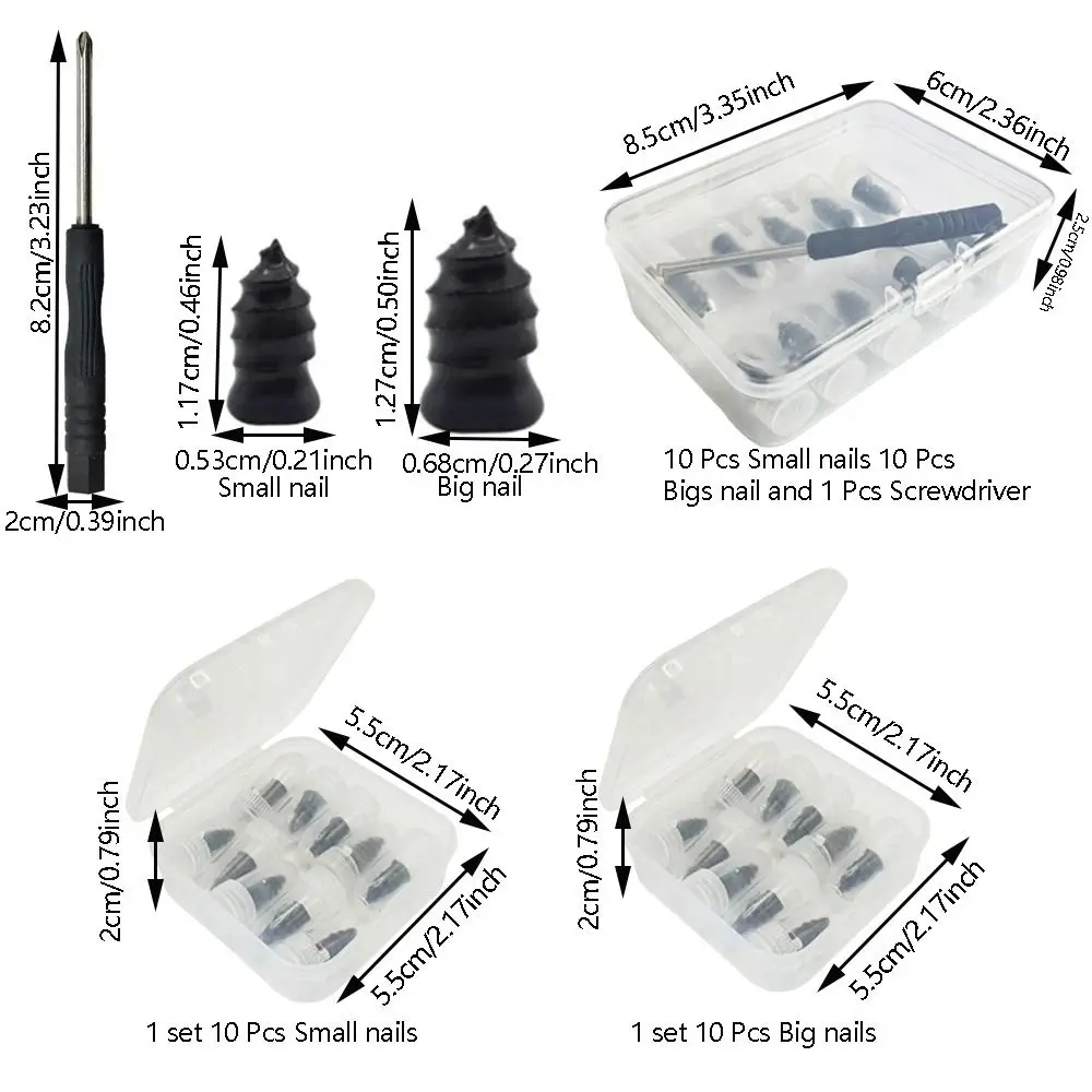10/20 Stuks Rubber Autoband Reparatie Nail Self-Service Tool Tubeless Reparatie Zelftappende Schroef Universele Veiligheid