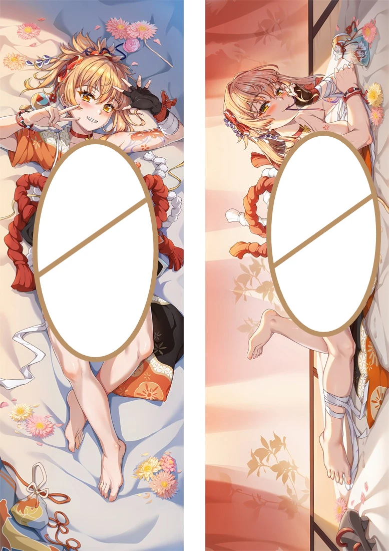 Genshin Impact Sexy Yoimiya Hing Lichaam Kussensloop Anime Cosplay Dakimakura Kussens Case