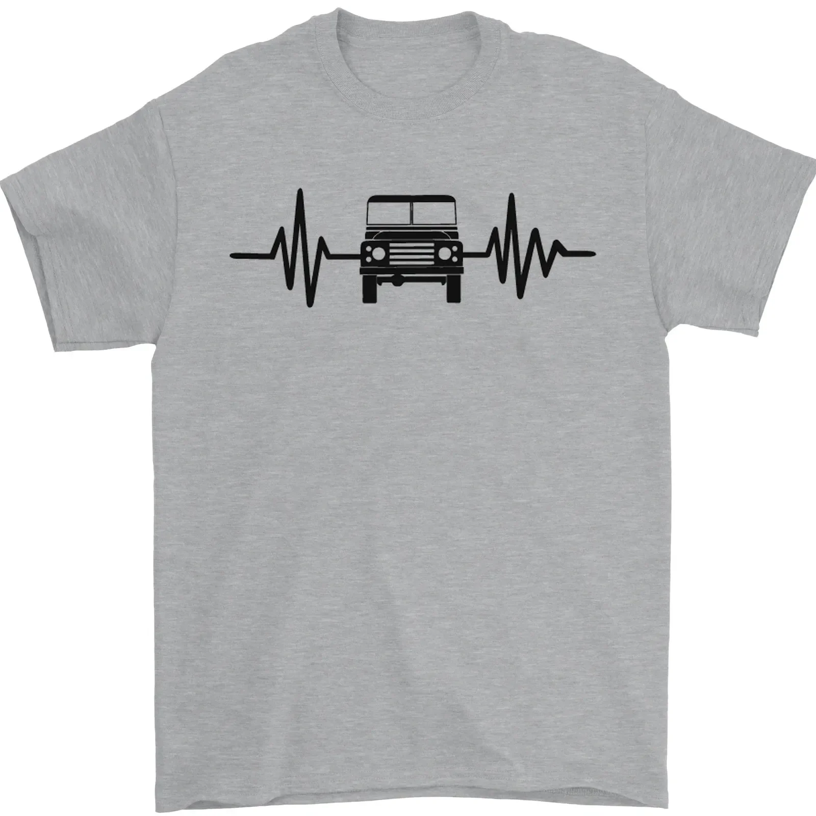 4X4 Heart Beat Pulse Off Road Roading Mens TShirt 100% Cotton