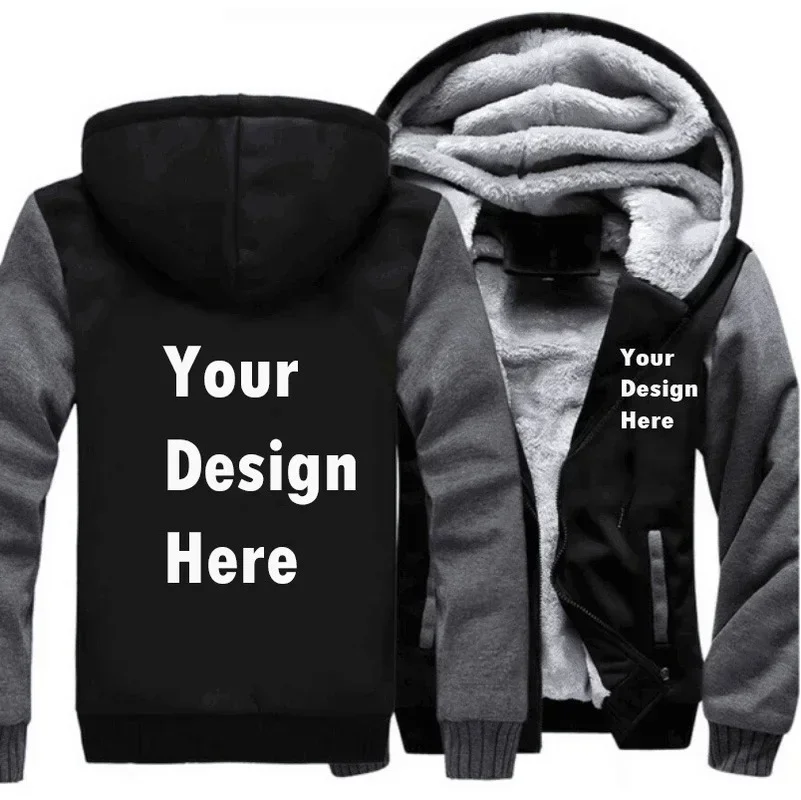 

Logo Custom Men Hoodies Sweatshirt Winter Thicken Hoodies Professionally Customized Made Printing Logo Graphic