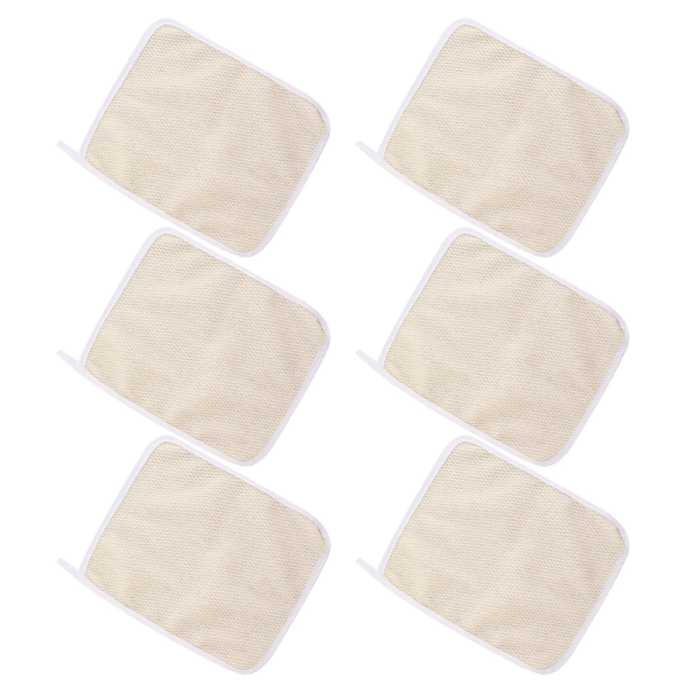 

6Pcs Exfoliating Bath Cloth Square Nylon Scrub Towel Quick Scrubber for Deep Skin Clean Remove Dead Skin Sweat Grease