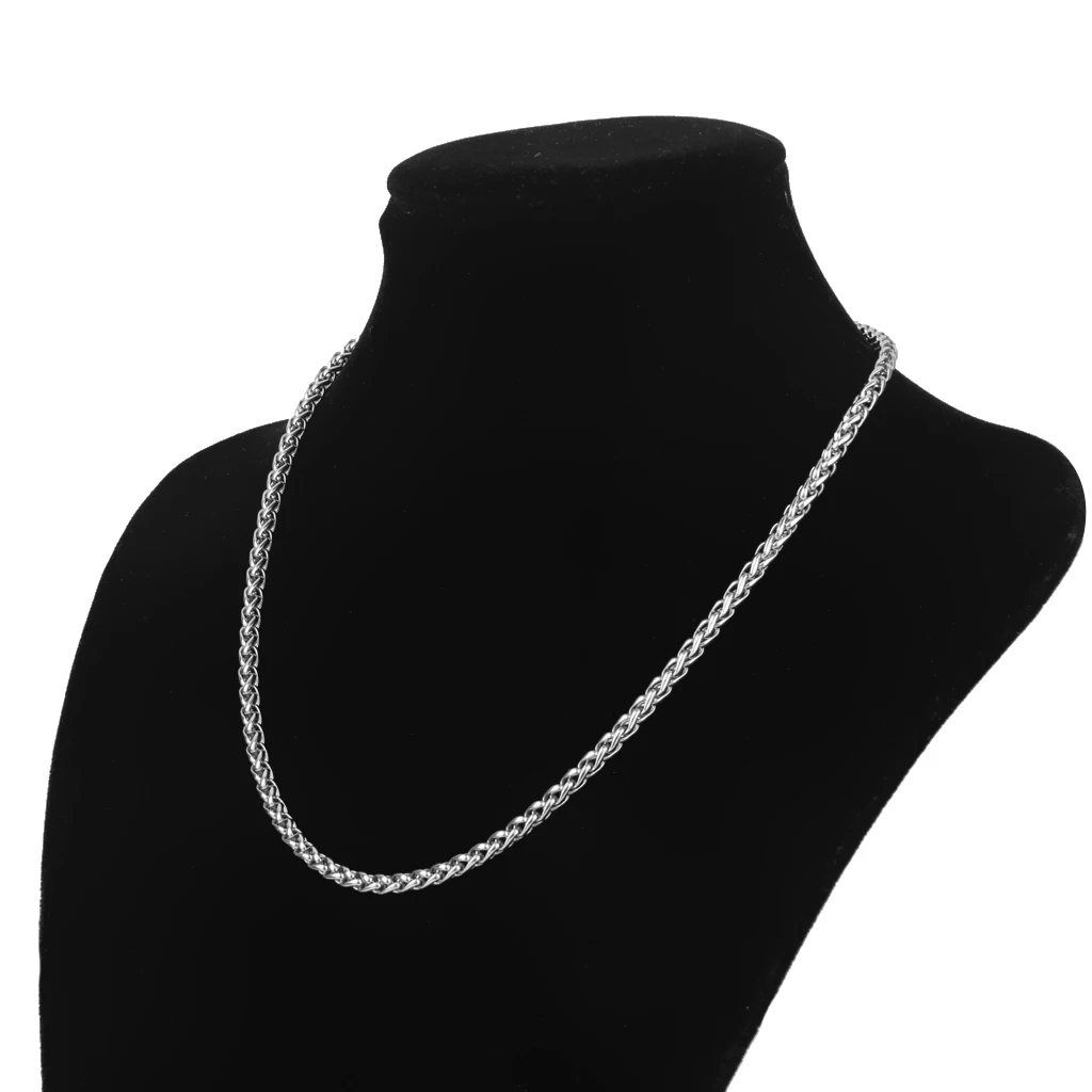 Necklace Mens Stainless Steel Silver Chain Elegant Jewelry Necklace for Men Club or Professional Use