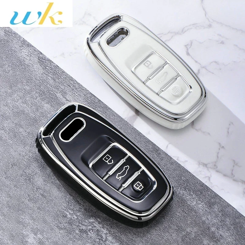 

New TPU Car Key Case Cover For Audi A1 A3 A4 A5 A6 A7 A8 Quattro Q3 Q5 Q7 S4 S5 S6 S7 S8 R8 TT Key Shell Protection Accessories