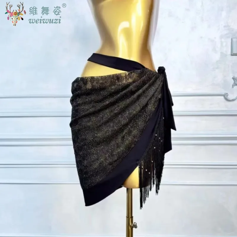 

Belly Dance Accessories for Women's High End Double Layered Beaded Tassel Lace-up Wraps Hip Scarf for Adult Oriental Dance Belt