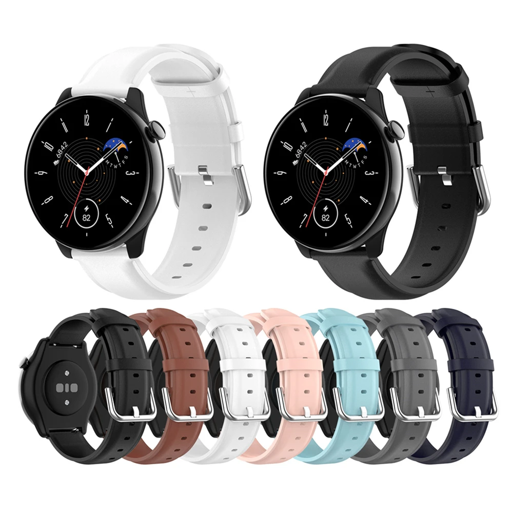 Correa de cuero para reloj inteligente Huami Amazfit GTR Mini (A2174)