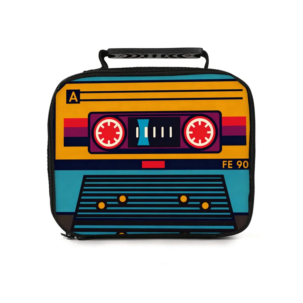 Tape Print Lunch Bag for Boys/Girls Best Gift 2D Flat Cartoon Design for School and Outdoor Handheld Picnics Bags