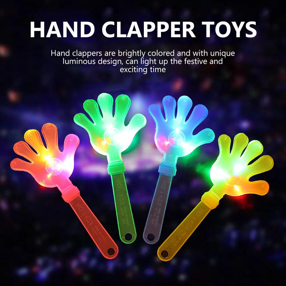 

5Pcs Glowing Hand Clappers Luminous Noise Makers for Concerts Parties Sports Events Cheer Props Festival Party Supplies Bright