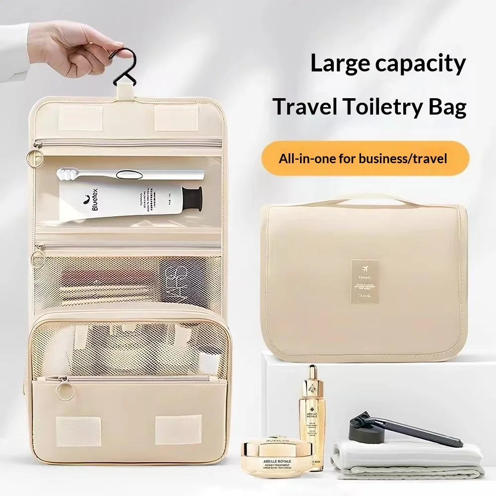 Tragbare Haken-Toilettentasche Multifunktionale Reise-Wasserdichte Verschleißfeste Mehrschichtige Aufbewahrung Große Kapazität Kosmetiktasche – Detail 1
