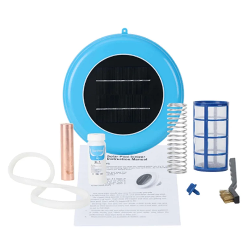 

B62B-Solar Pool Ionizer Copper Silver Swimming Pool Purifier Algae Resistance Lower Chlorine Outdoor Swim Purifier