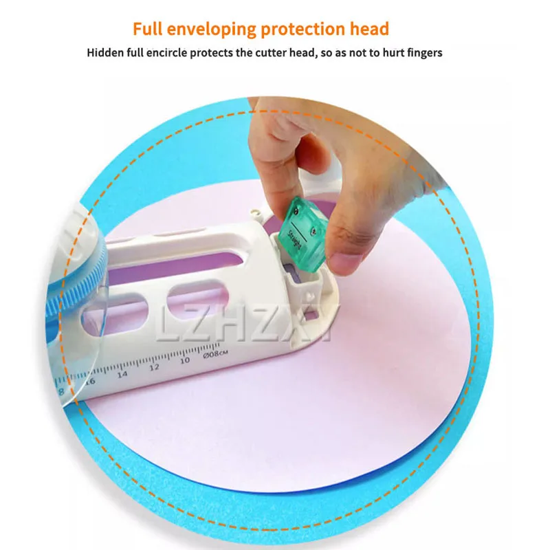 

Круглый резак для бумаги, дуговой позиционирующий нож для резки бумаги, регулируемый круглый размер, круглый нож для рисования, круглая машина для резки бумаги