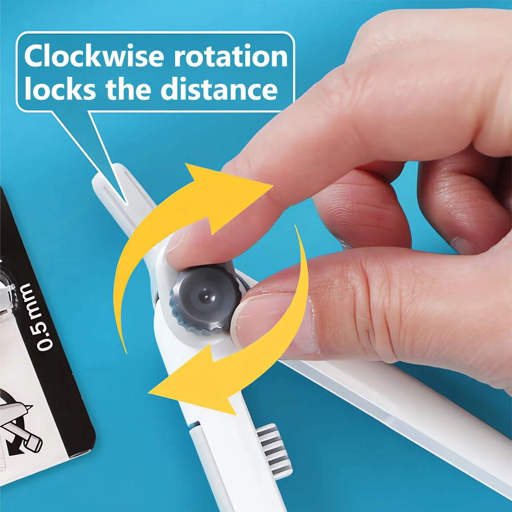 M&G Compass 2B Lead Core Mechanical Lead Pitch Circular Gauge for Student Drawing Exam Premium Series 1 Piece