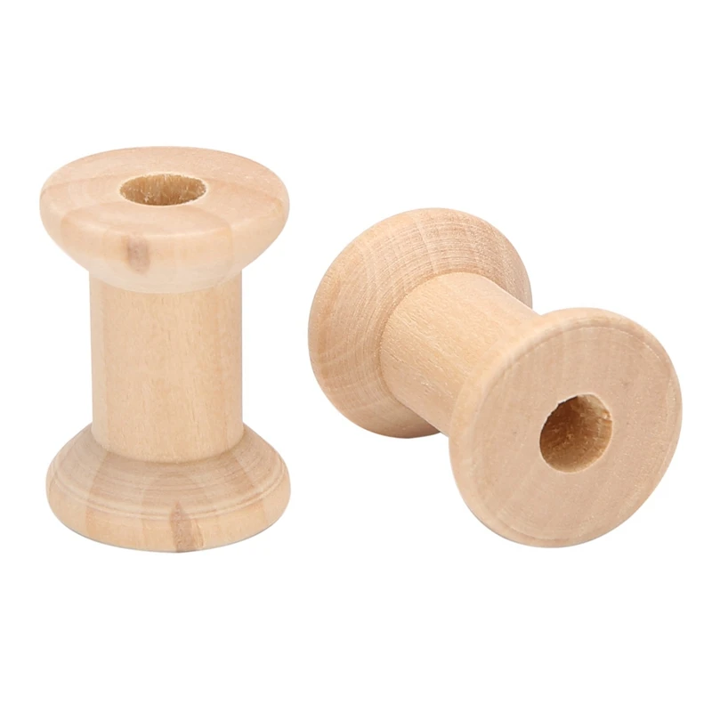 بكرة خيط خشبية فارغة بلون طبيعي ، 29 ، x 23 ، 20 ،